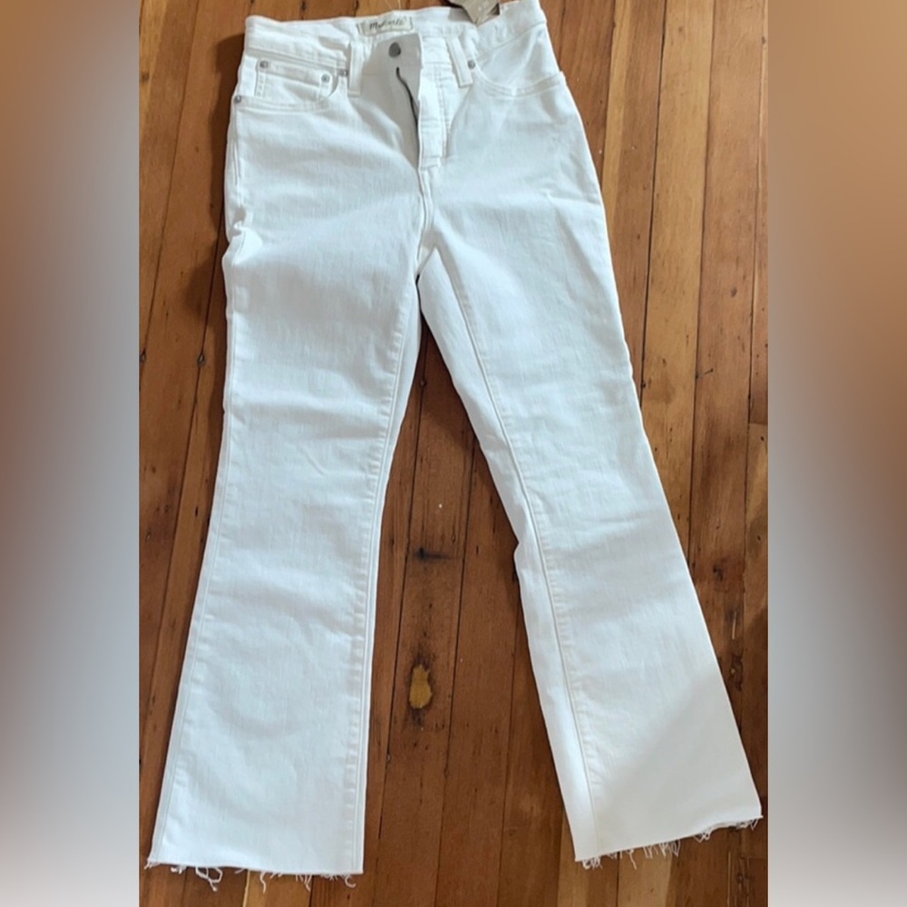 Madewell white jeans Cali Demi boot cut size 25
